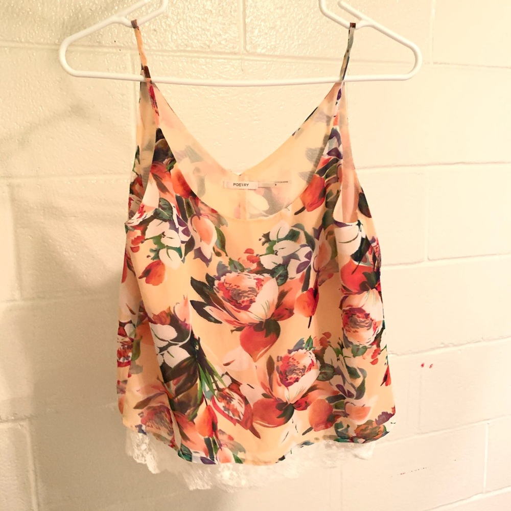 Floral Boho top/Poetry